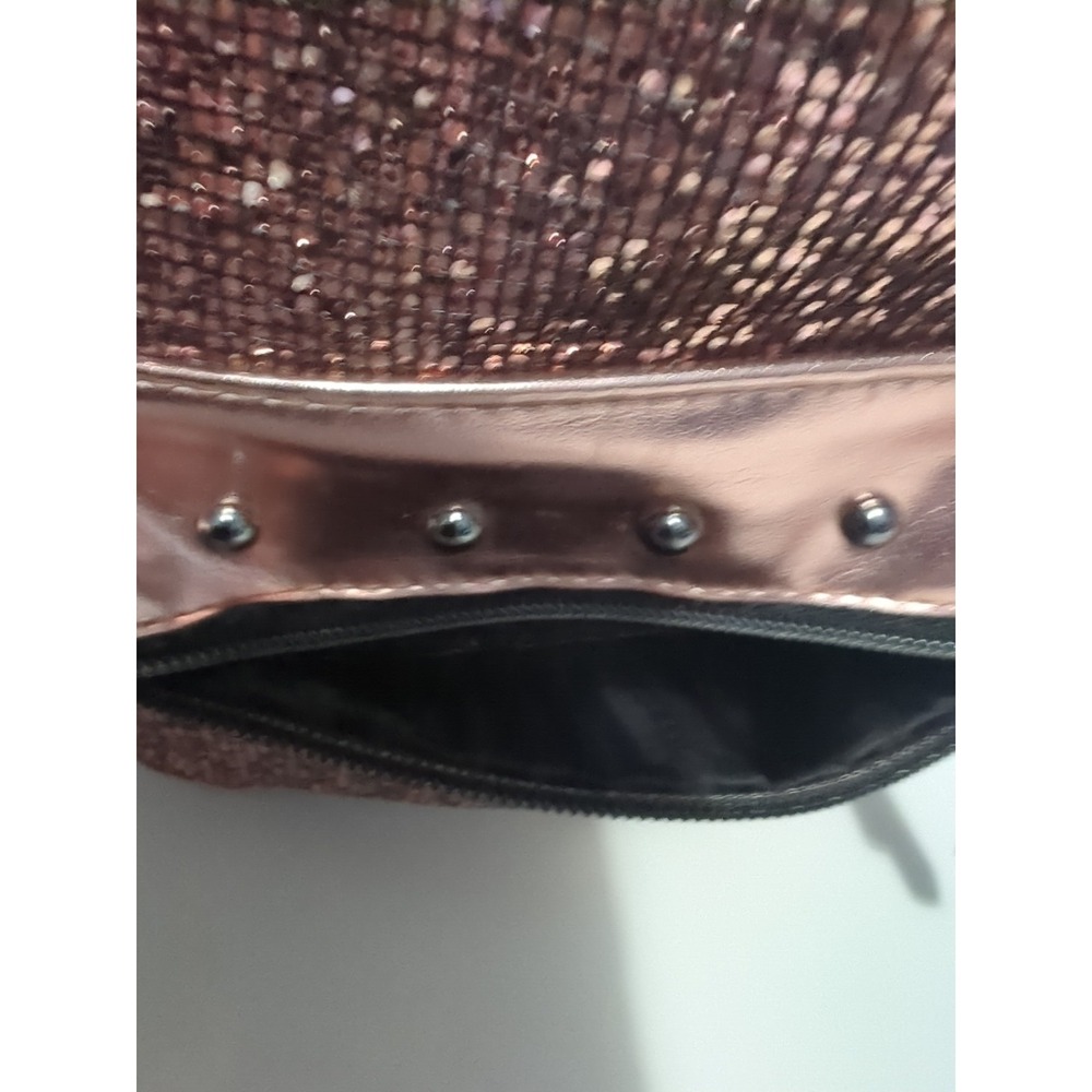Victoria Secret Sparkly Pink Mini Backpack Sequins Metallic Pink Party City club - Picture 4 of 16